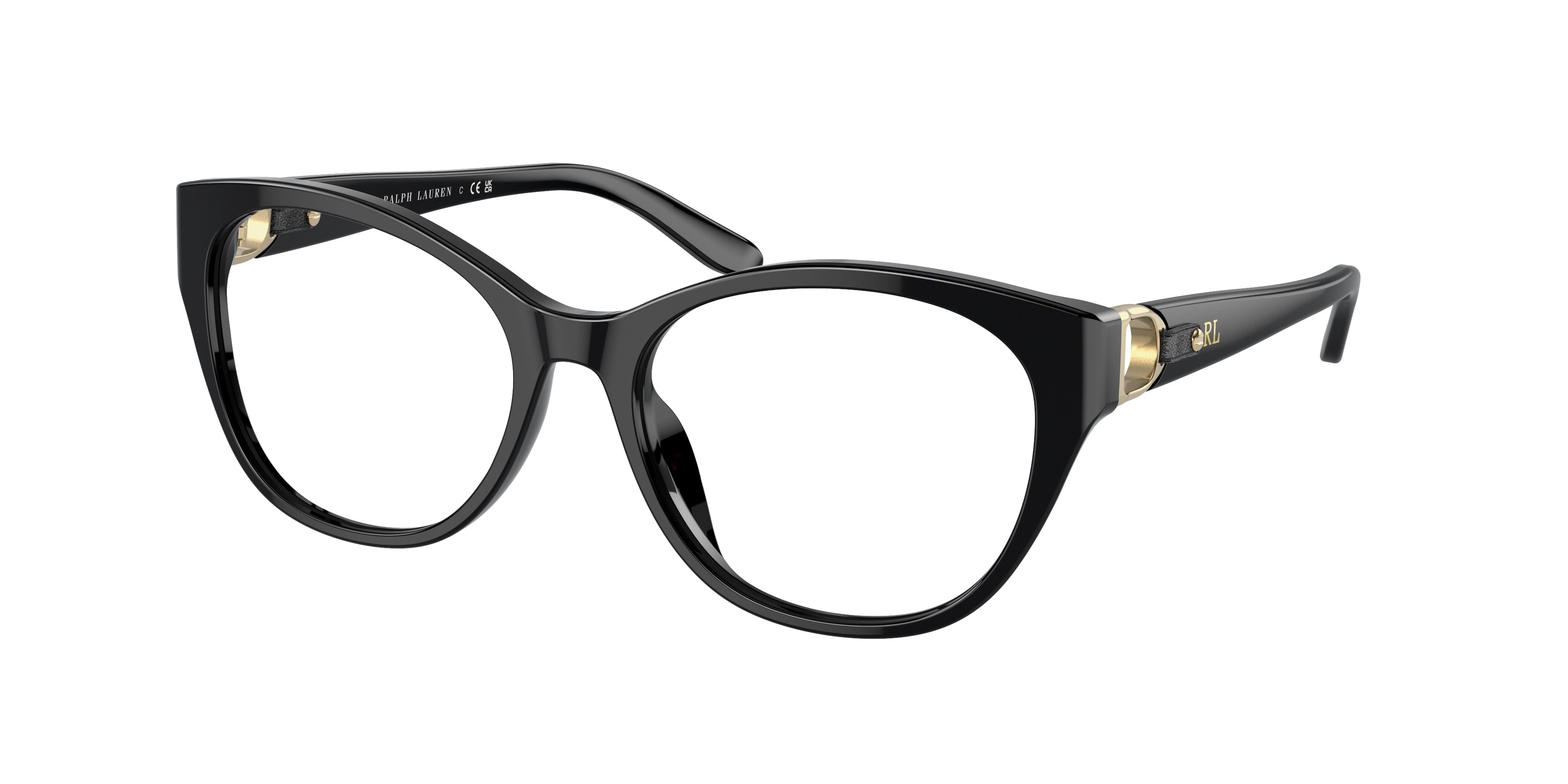 Ralph Lauren RL6235QU Cat Eye Eyeglasses  5001-Black 54-140-17 - Color Map Black
