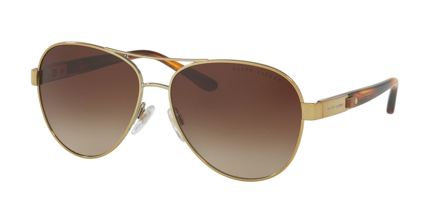 Ralph Lauren RL7054Q Pilot Sunglasses  911613-LIGHT GOLD 59-14-140 - Color Map gold