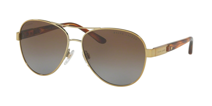 Ralph Lauren RL7054Q Pilot Sunglasses  9116T5-LIGHT GOLD 59-14-140 - Color Map gold