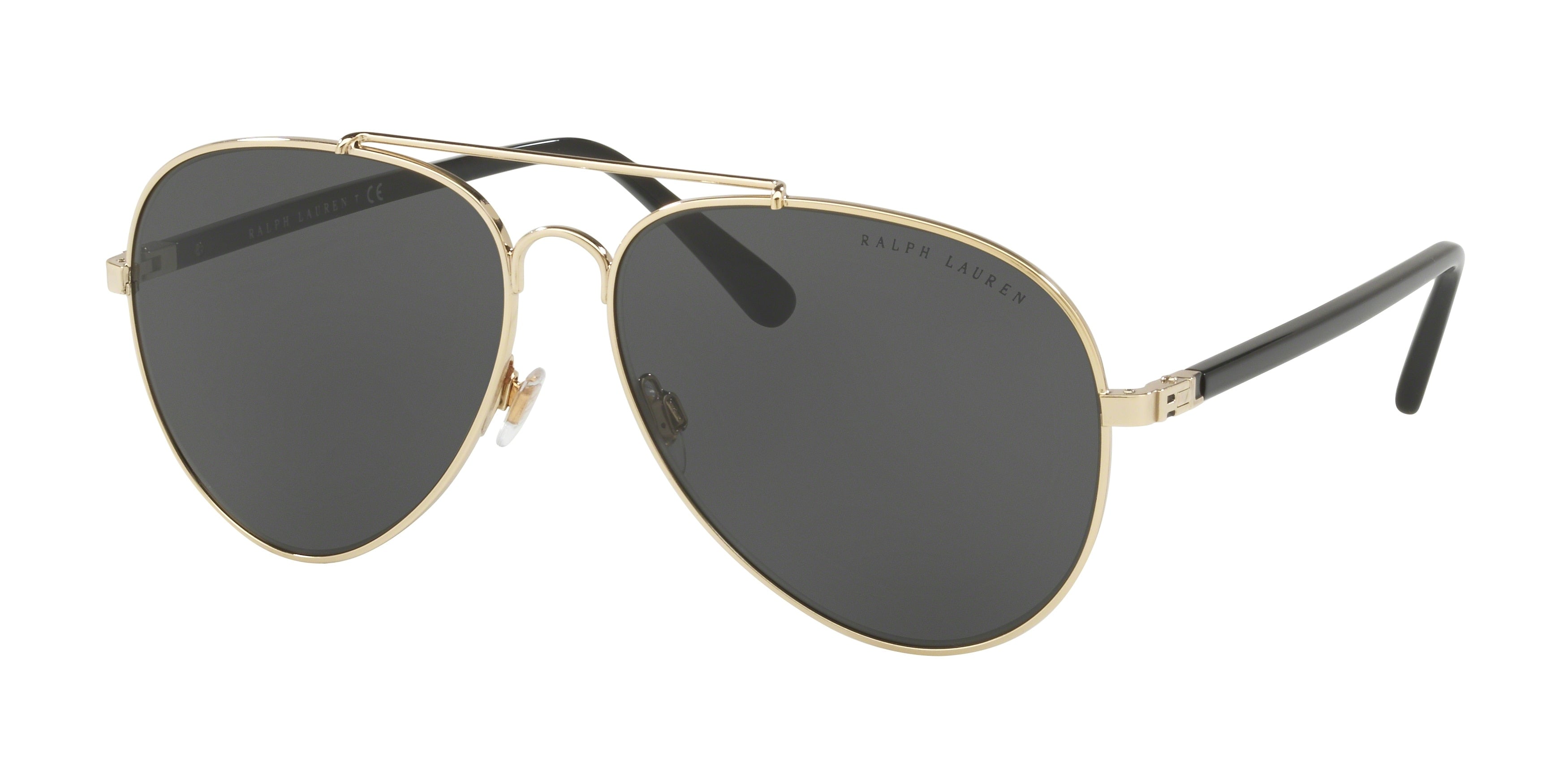 Ralph Lauren RL7058 Pilot Sunglasses  911687-Shiny Pale Gold 62-145-14 - Color Map Gold