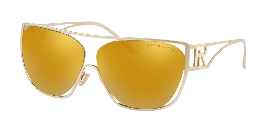 Ralph Lauren RL7063 Irregular Sunglasses  91167P-MATTE LIGHT GOLD 64-10-145 - Color Map gold