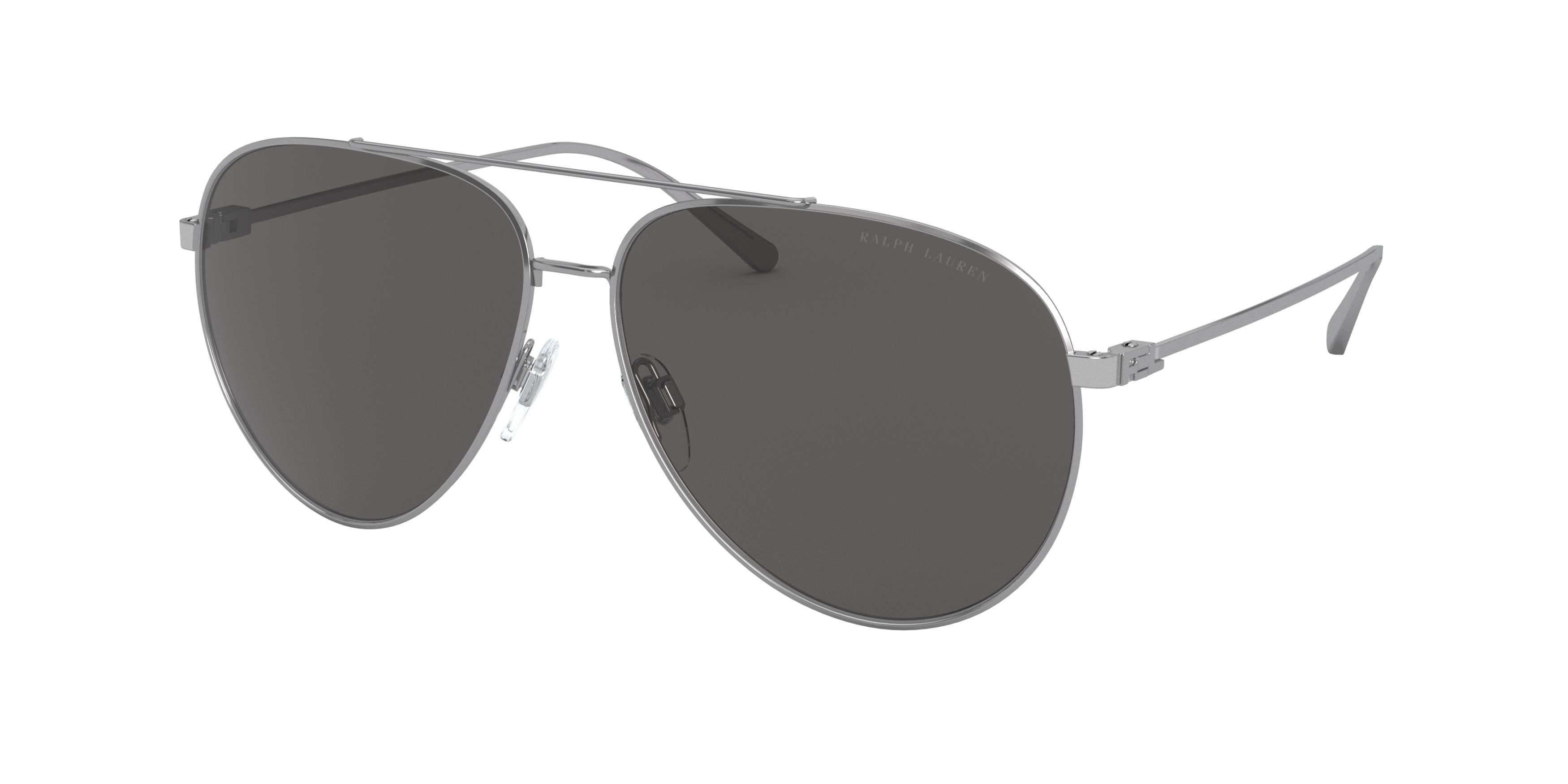 Ralph Lauren RL7068 Pilot Sunglasses  941587-Shiny Gunmetal 60-140-13 - Color Map Grey