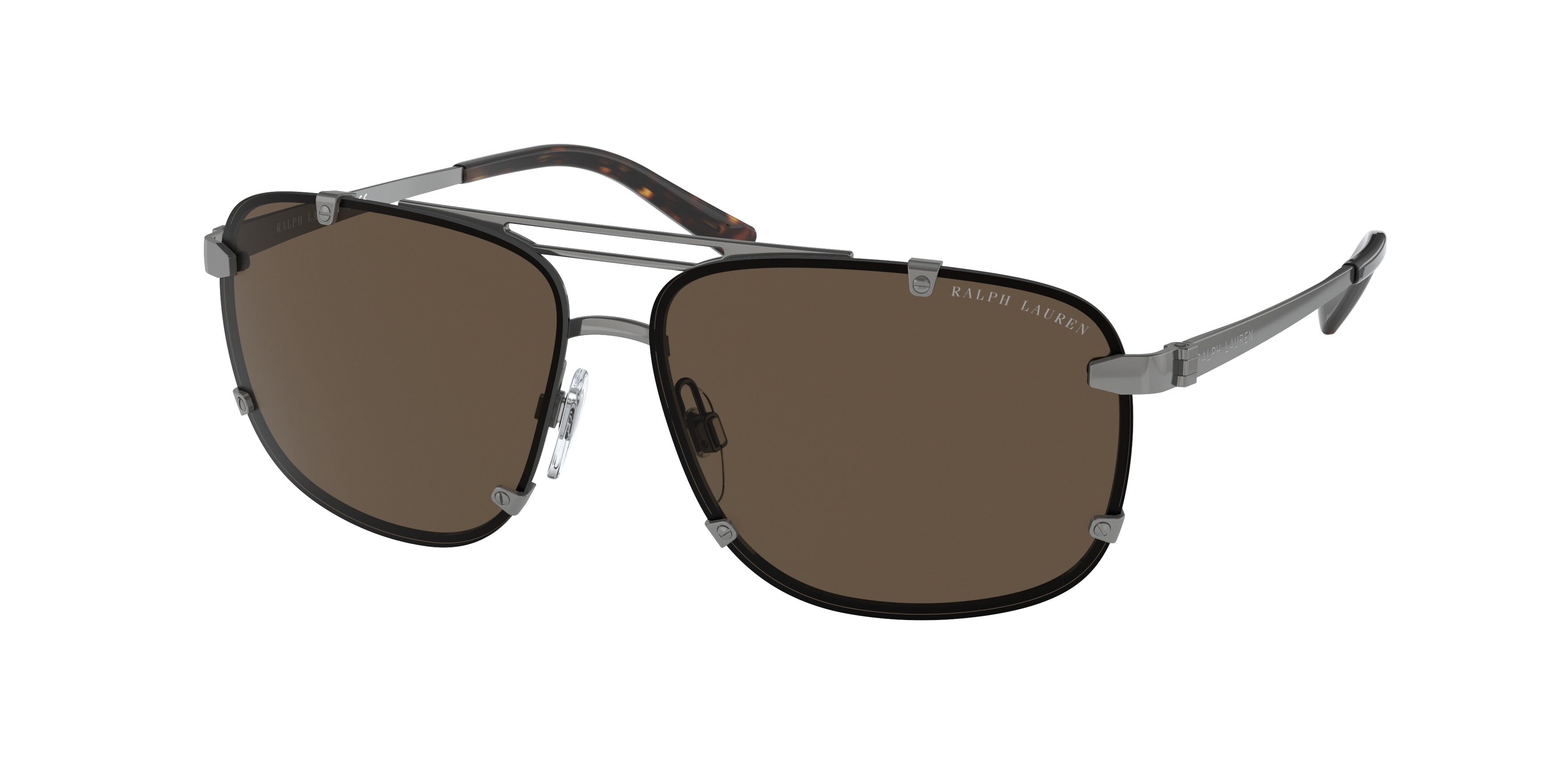 Ralph Lauren RL7071 Pilot Sunglasses  942273-Shiny Dark Gunmetal 61-145-12 - Color Map Grey