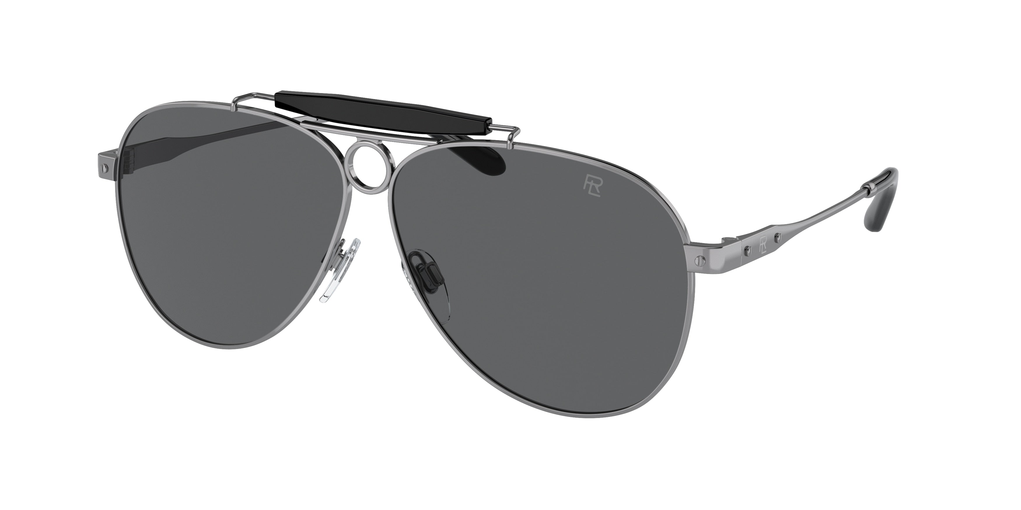 Ralph Lauren THE COUNRTYMAN RL7078 Pilot Sunglasses  9002B1-Gunmetal 61-145-10 - Color Map Grey