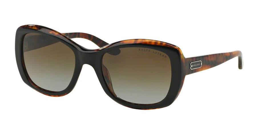 Ralph Lauren RL8132 Square Sunglasses  5260T5-TOP BLACK/HAVANA 55-21-140 - Color Map black
