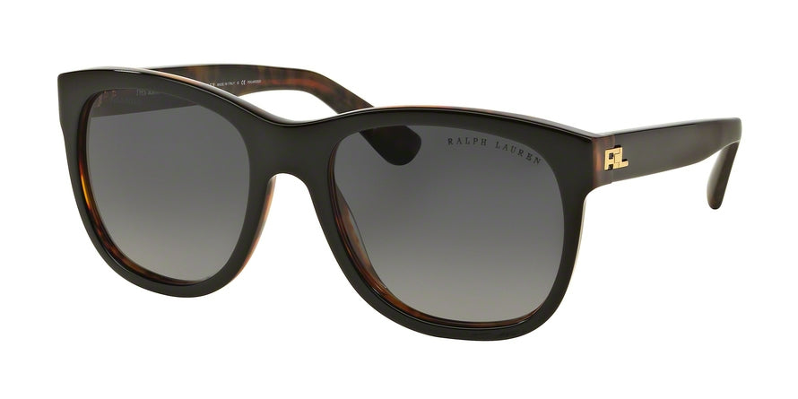 Ralph Lauren RL8141 Square Sunglasses  5260T3-TOP BLACK/JERRY HAVANA 56-19-140 - Color Map black