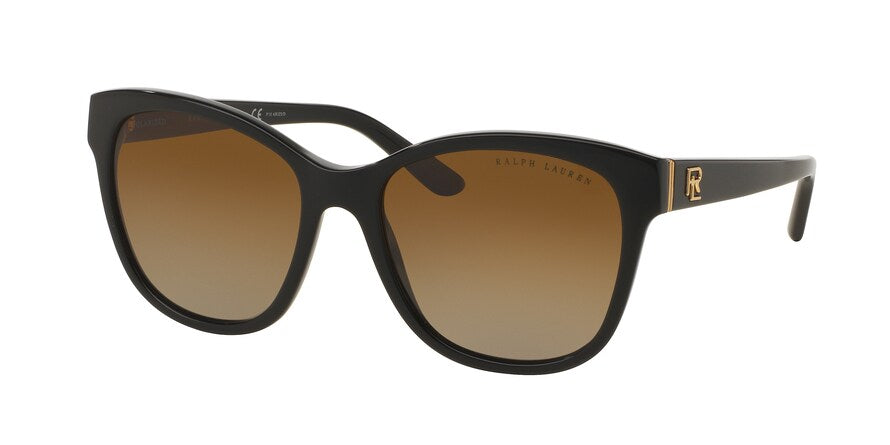 Ralph Lauren RL8143 Square Sunglasses  5001T5-SHINY BLACK 55-18-140 - Color Map black