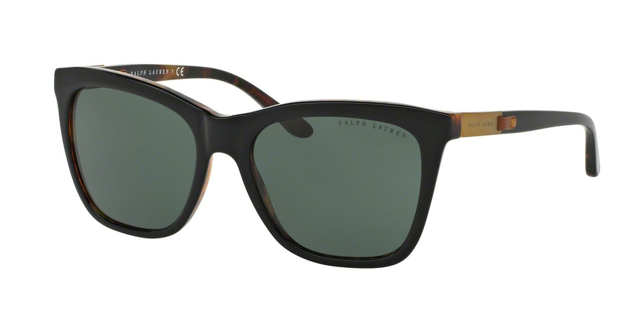 Ralph Lauren RL8151Q Square Sunglasses  526071-TOP BLACK/HAVANA JL 55-17-140 - Color Map black