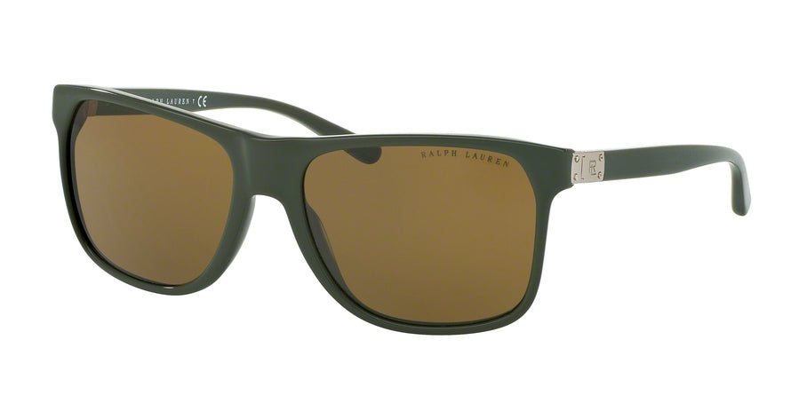 Ralph Lauren RL8152 Square Sunglasses  557073-SOLID OLIVE 59-17-145 - Color Map green