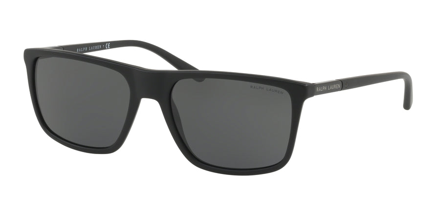 Ralph Lauren RL8161 Square Sunglasses  565387-SANDBLAST BLACK 58-18-145 - Color Map black