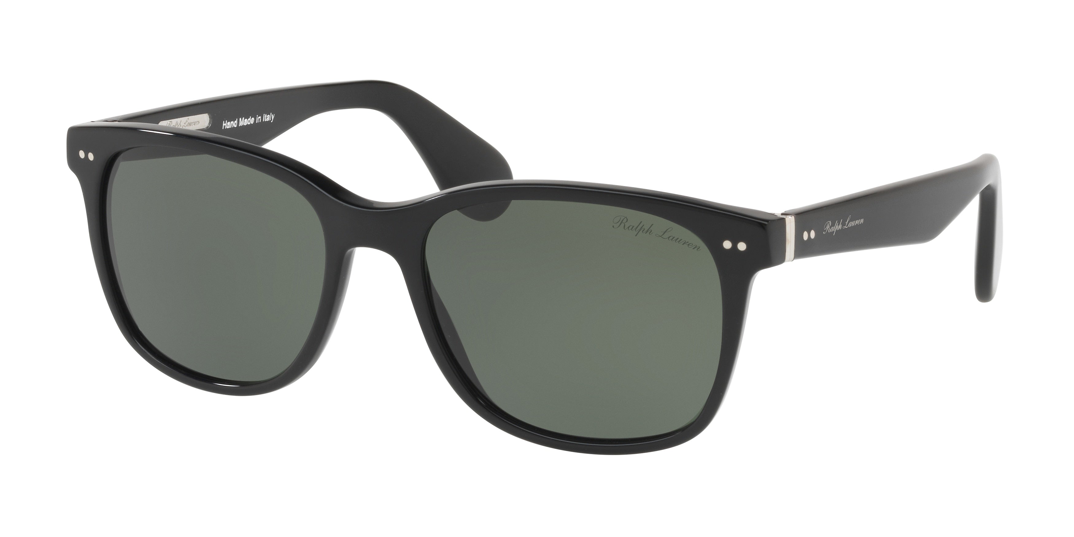 Ralph Lauren RL8162P Square Sunglasses  500152-Shiny Black 56-145-18 - Color Map Black