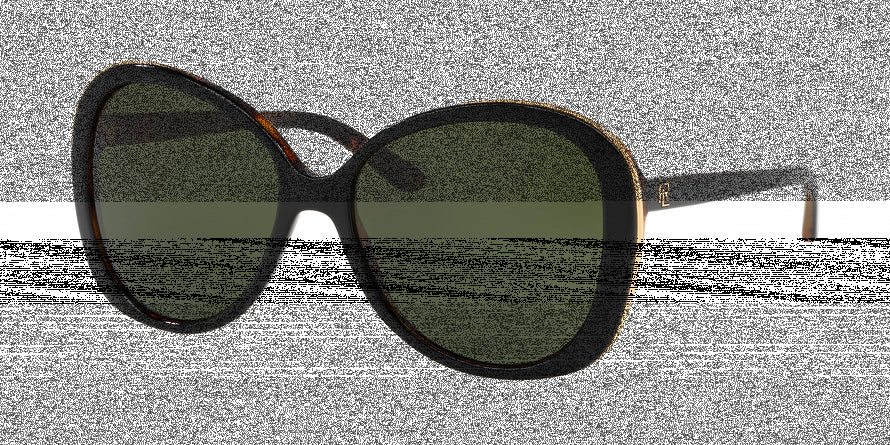 Ralph Lauren RL8166 Butterfly Sunglasses  526071-TOP BLACK/HAVANA JERRY 57-16-140 - Color Map black