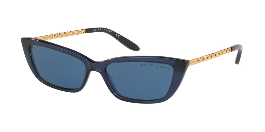 Ralph Lauren RL8173 Cat Eye Sunglasses  574280-NIGHT BLUE OPAL 55-15-140 - Color Map blue