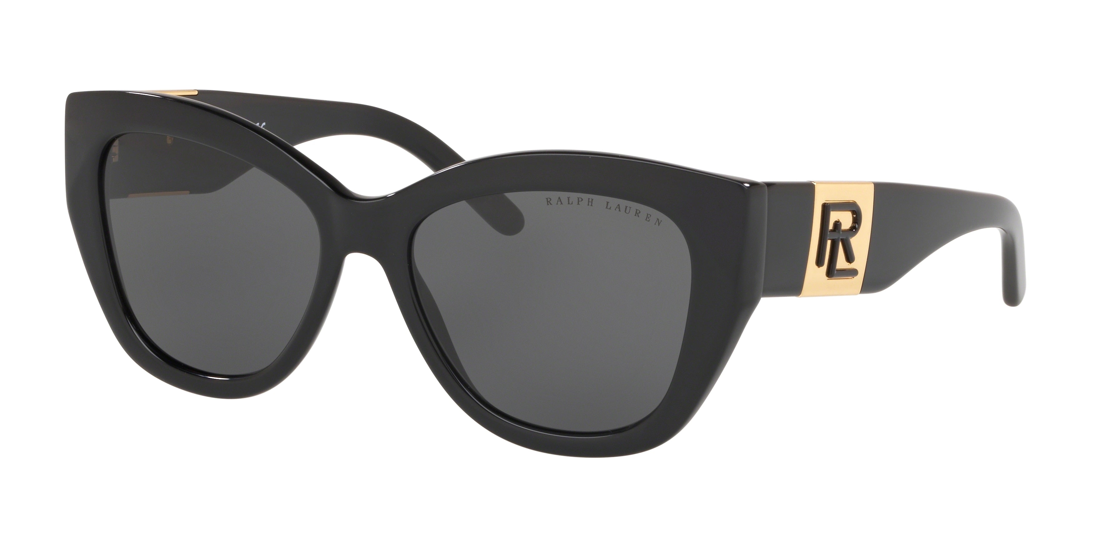 Ralph Lauren RL8175 Square Sunglasses  500187-Shiny Black 54-140-17 - Color Map Black