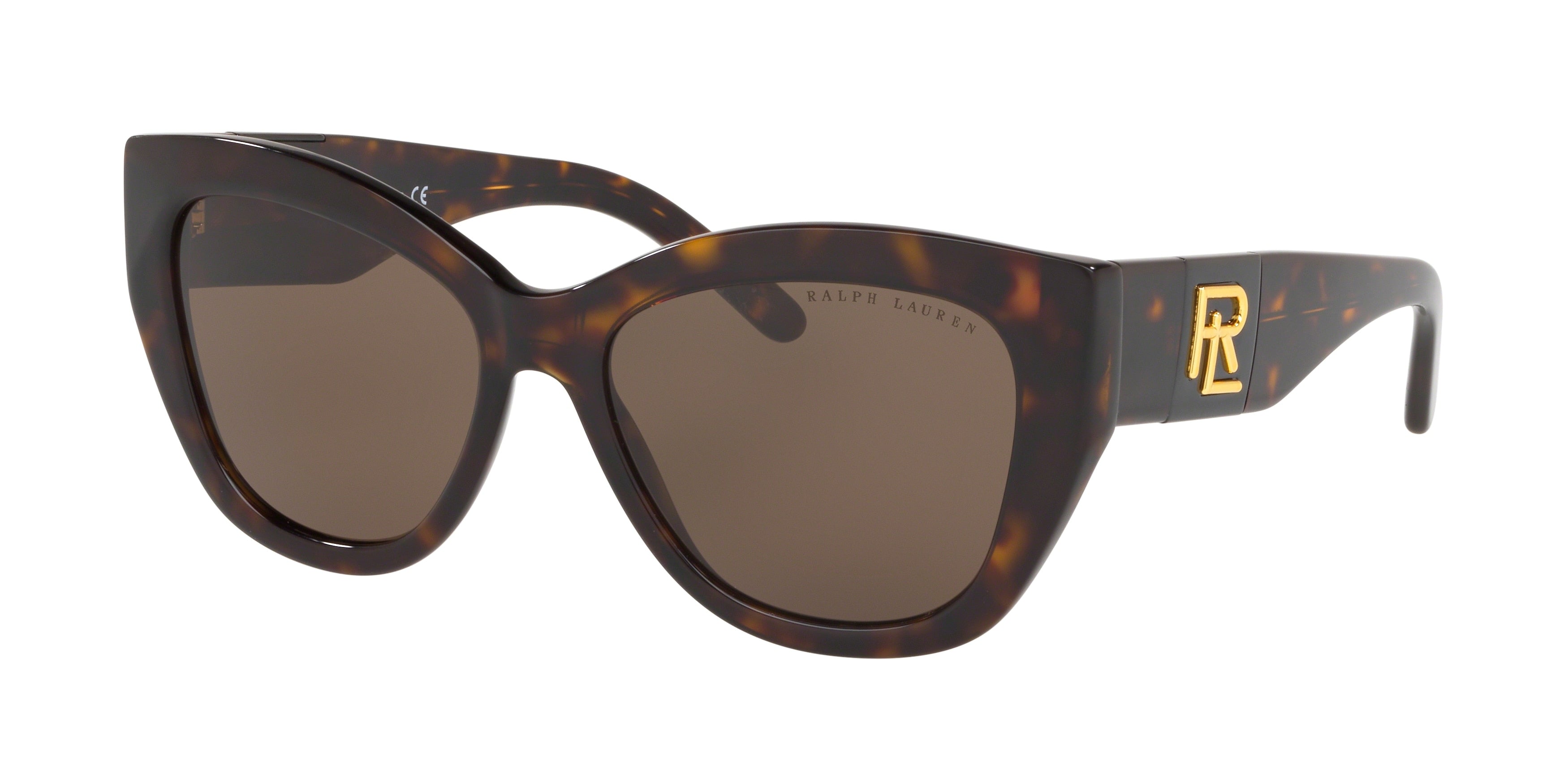 Ralph Lauren RL8175 Square Sunglasses  500373-Shiny Dark Havana 54-140-17 - Color Map Brown