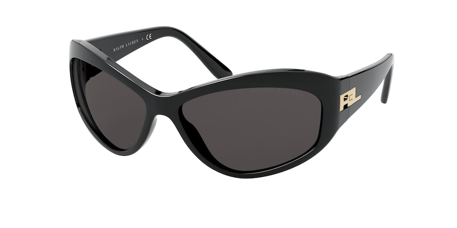 Ralph Lauren RL8179 Cat Eye Sunglasses  579187-METTALLIC BLACK 62-15-130 - Color Map black