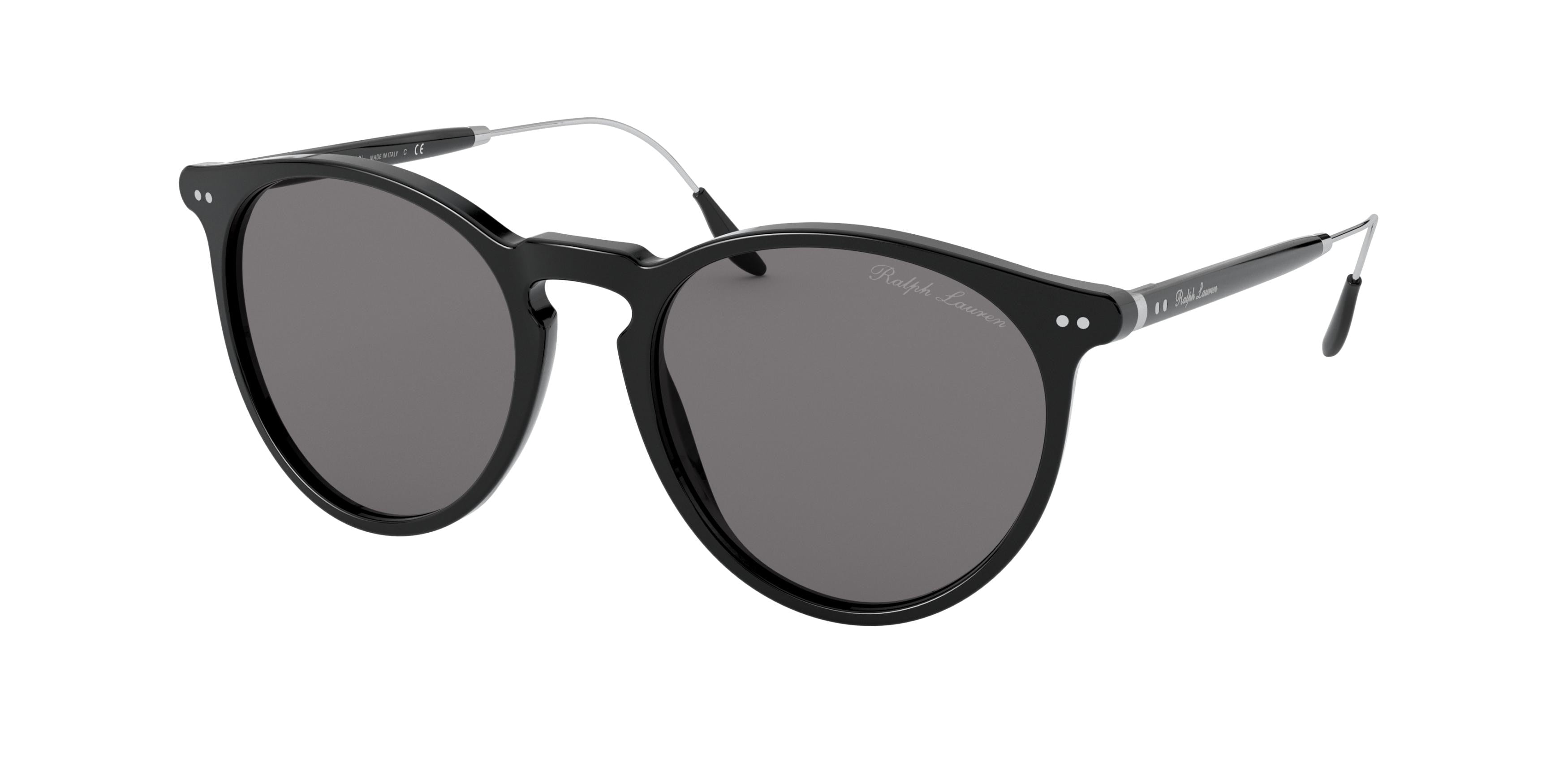Ralph Lauren RL8181P Phantos Sunglasses  5001R5-Shiny Black 52-145-19 - Color Map Black
