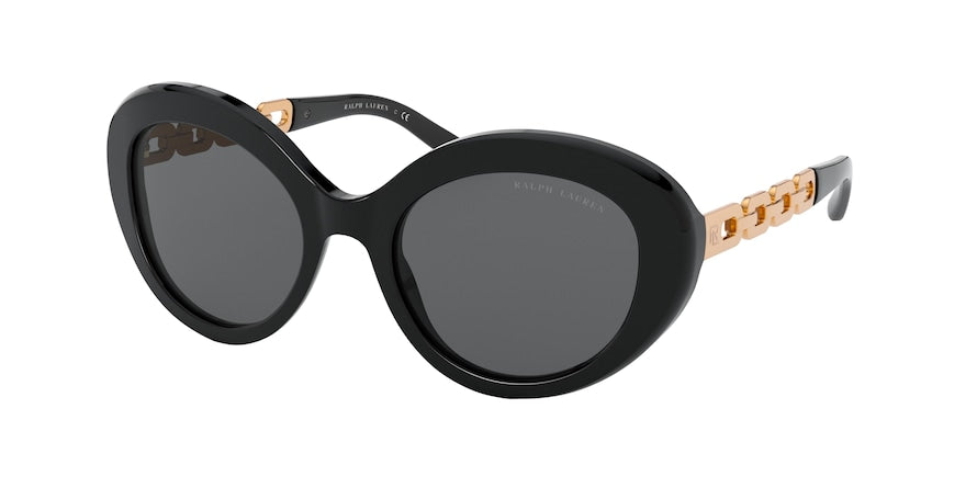 Ralph Lauren RL8183 Oval Sunglasses  500187-BLACK 52-20-140 - Color Map black