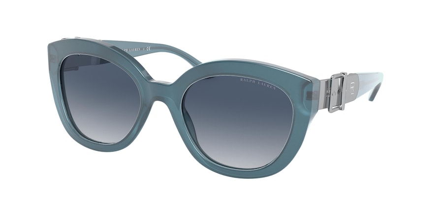 Ralph Lauren RL8185 Butterfly Sunglasses  53774L-PEARL LIGHT BLUE 54-20-140 - Color Map light blue