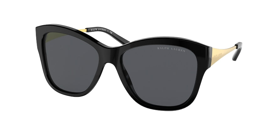 Ralph Lauren RL8187 Butterfly Sunglasses  500187-SHINY BLACK 56-16-140 - Color Map black