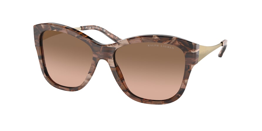 Ralph Lauren RL8187 Butterfly Sunglasses  590811-SHINY BROWN MARBLE 56-16-140 - Color Map brown