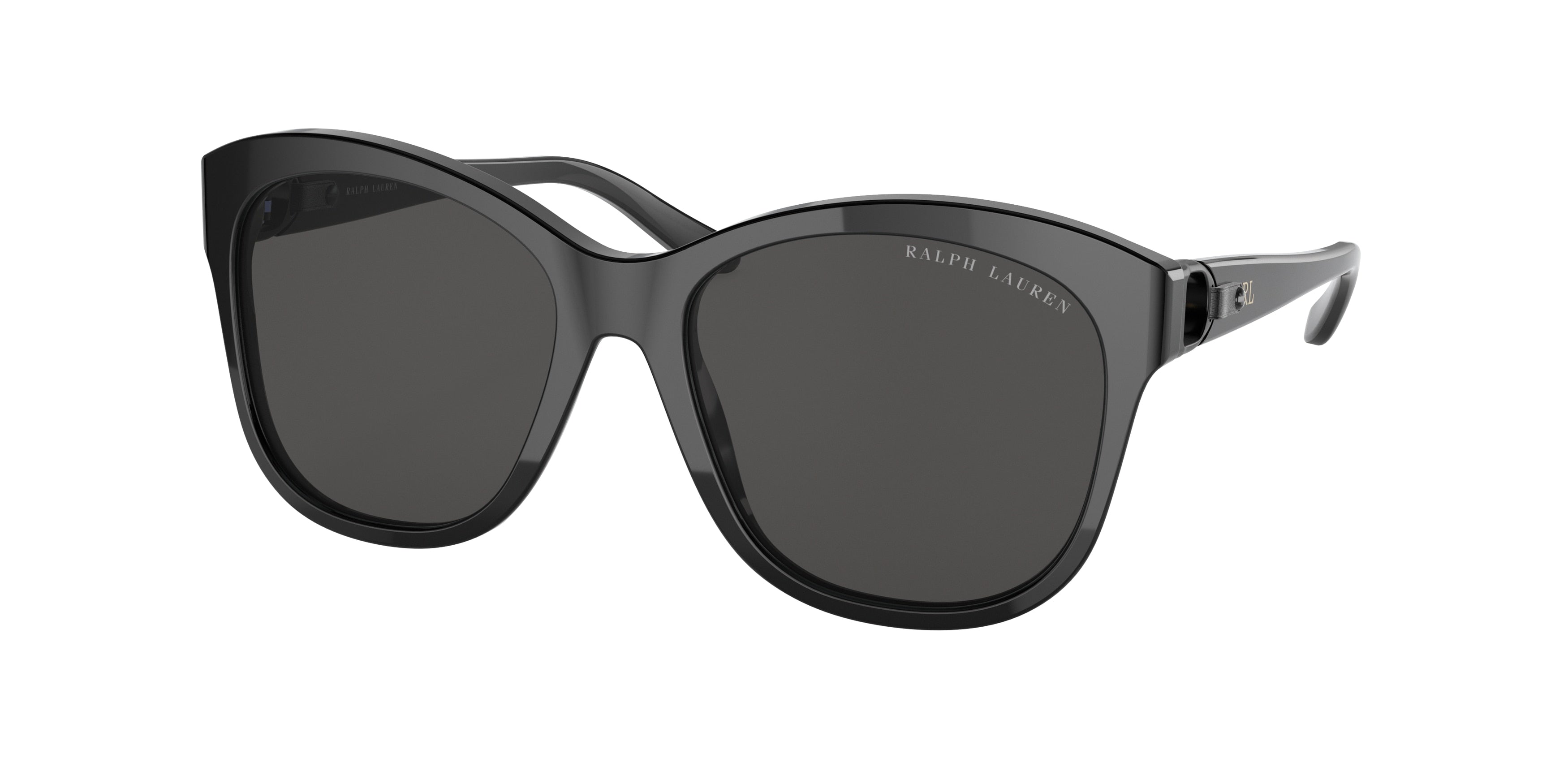 Ralph Lauren RL8190Q Oval Sunglasses  500187-Shiny Black 55-140-17 - Color Map Black