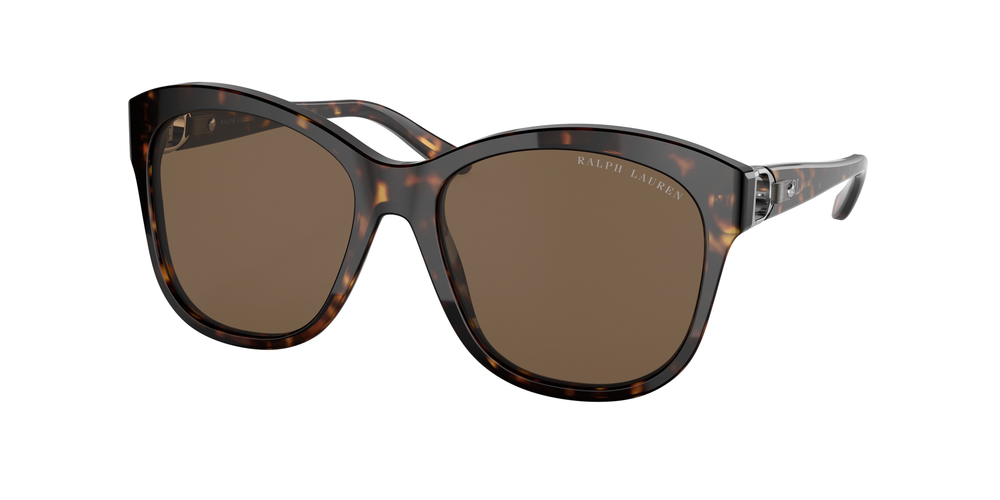 Ralph Lauren RL8190Q Oval Sunglasses  500373-Shiny Dark Havana 55-140-17 - Color Map Brown