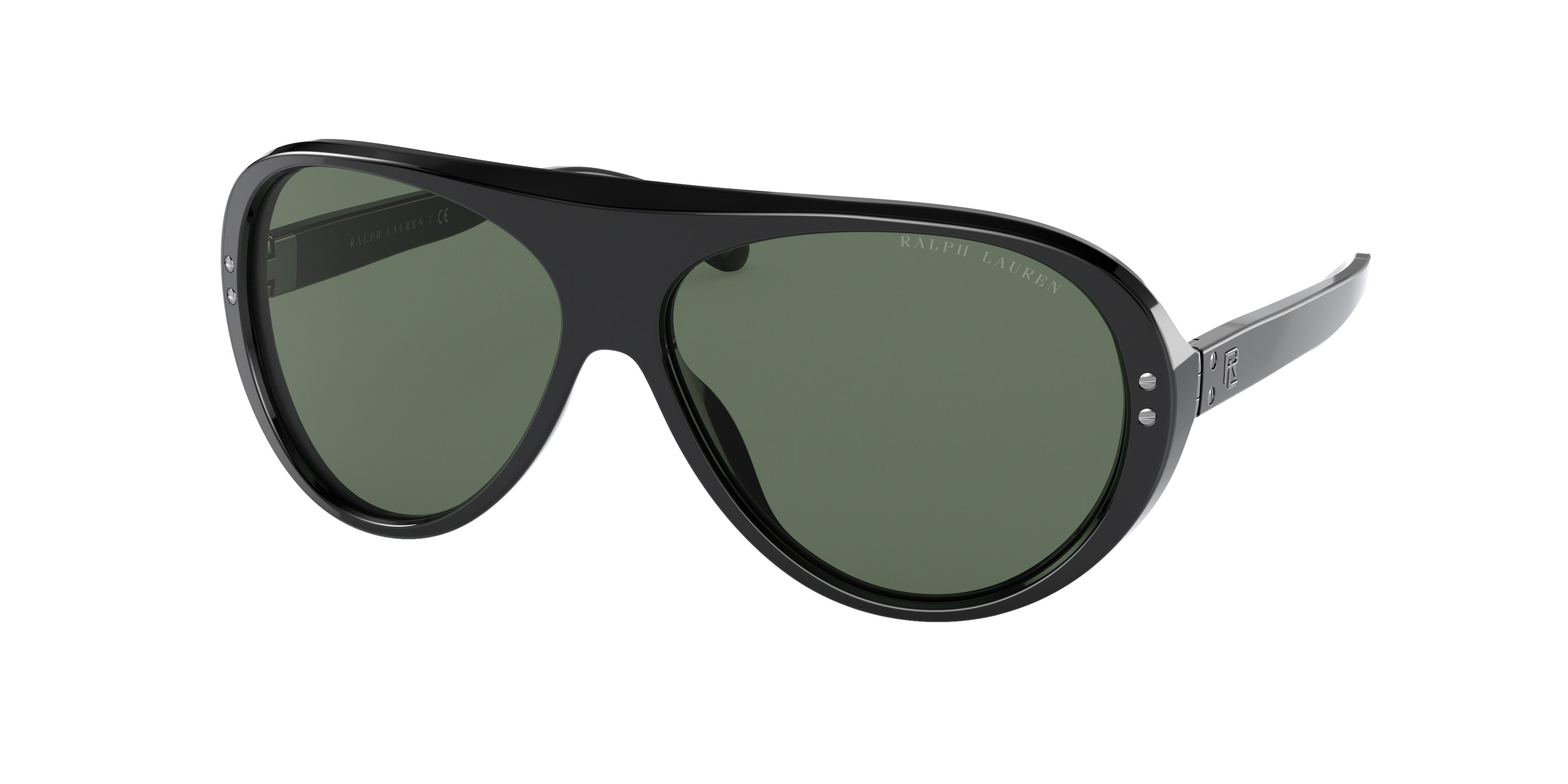 Ralph Lauren RL8194 Pilot Sunglasses  500171-Shiny Black 60-135-13 - Color Map Black
