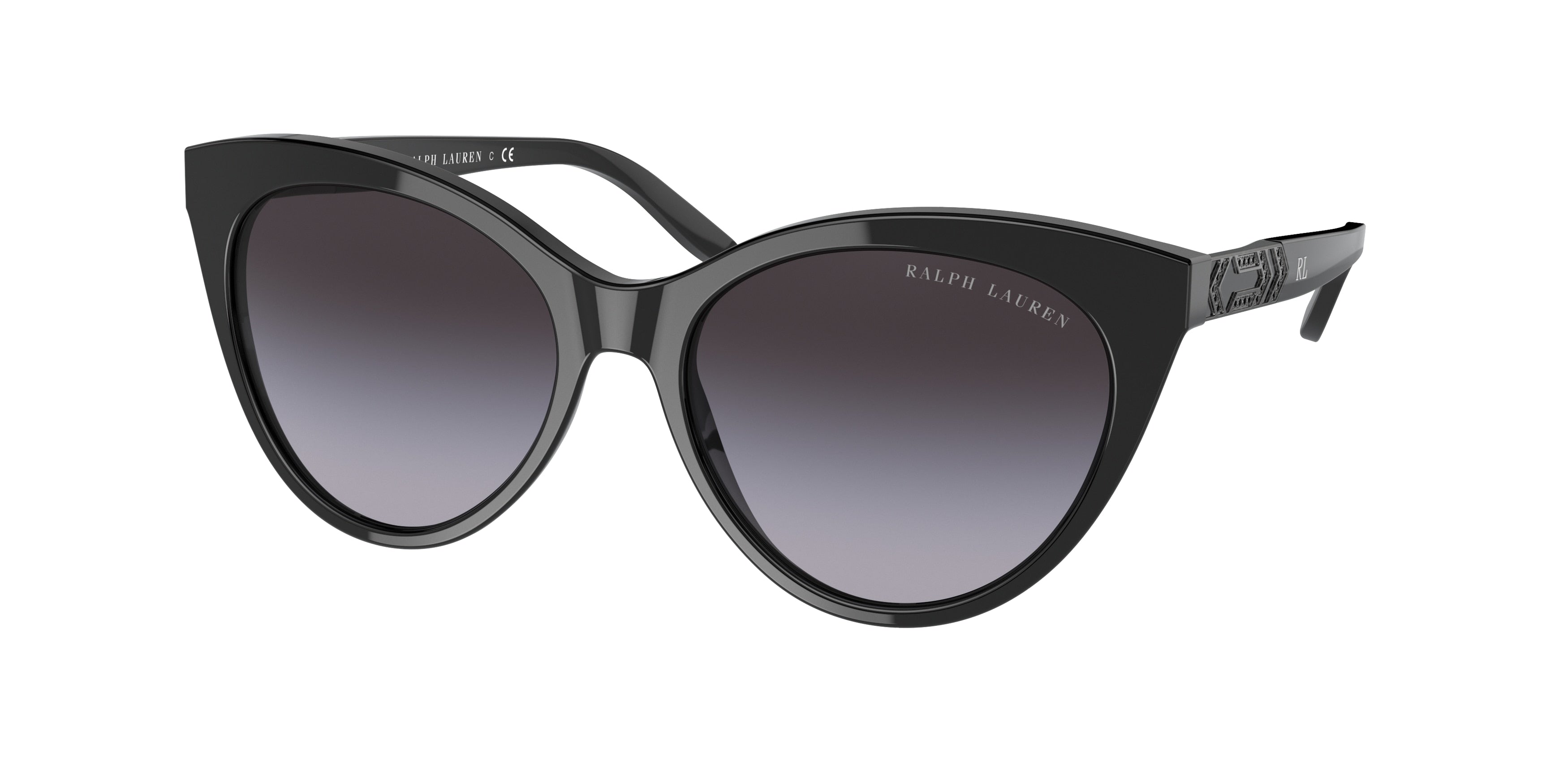 Ralph Lauren RL8195B Cat Eye Sunglasses  50018G-Shiny Black 56-140-17 - Color Map Black