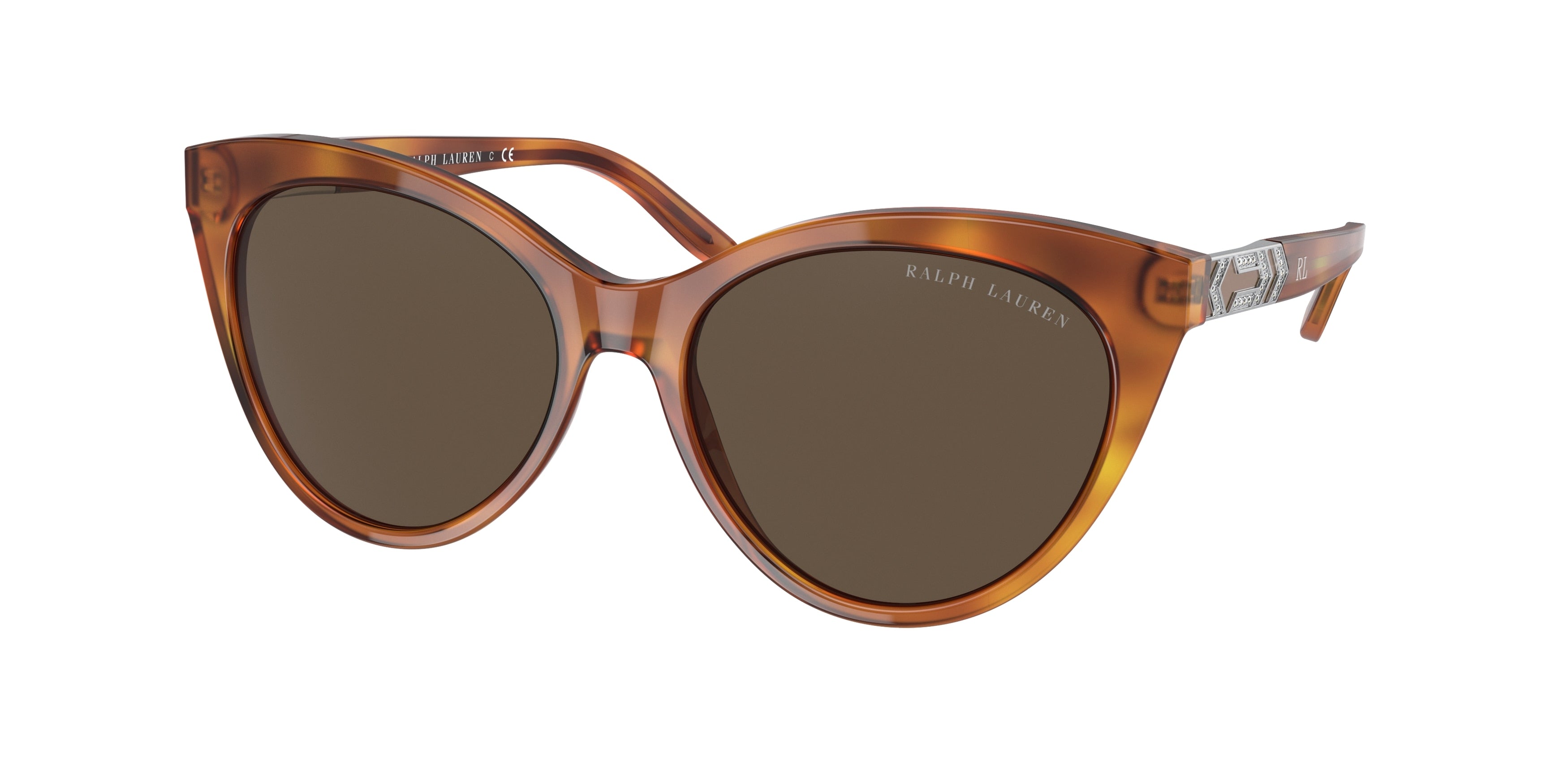Ralph Lauren RL8195B Cat Eye Sunglasses  578473-Shiny Yellow Havana 56-140-17 - Color Map Yellow