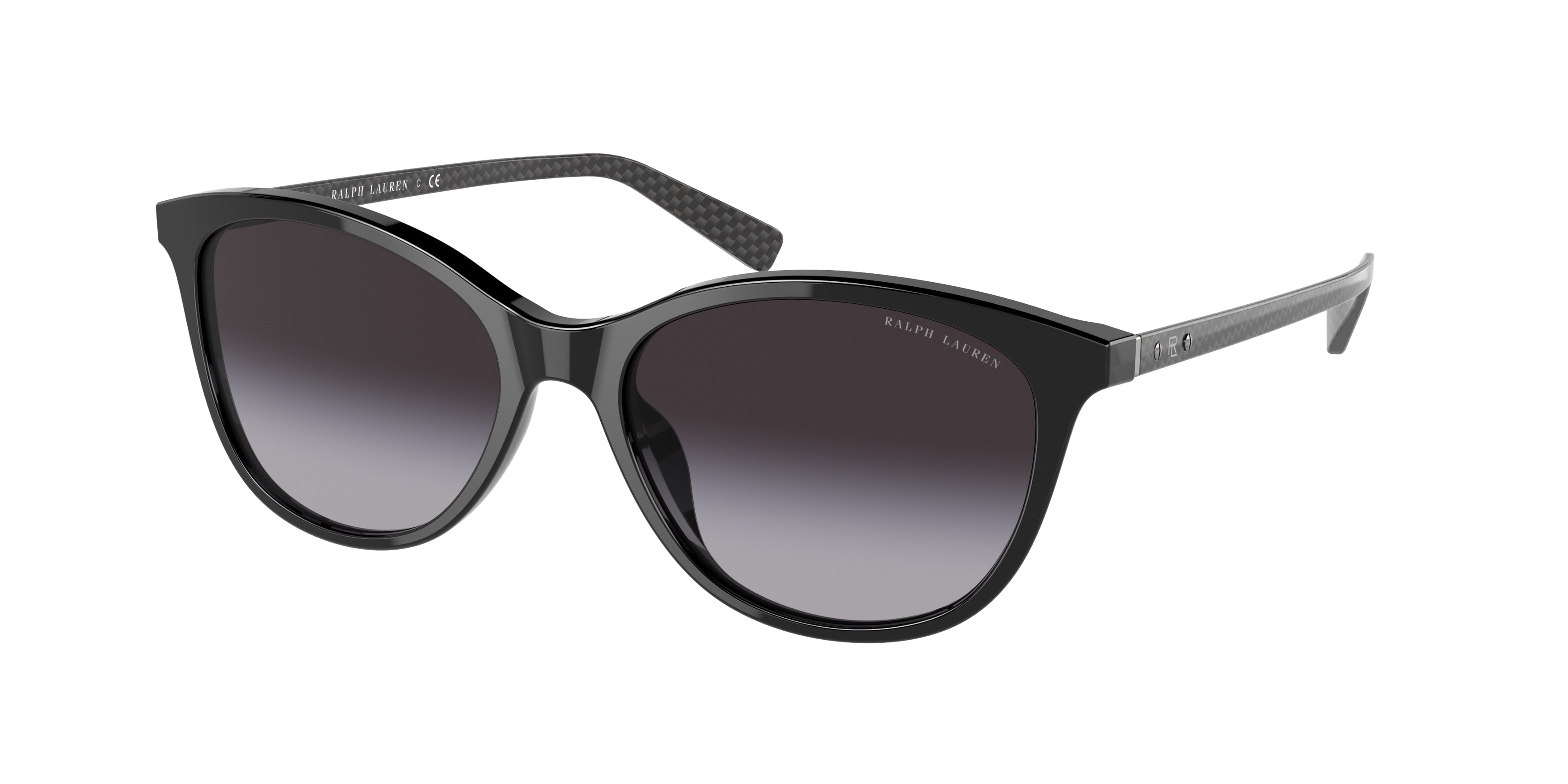 Ralph Lauren RL8198U Cat Eye Sunglasses  50018G-Shiny Black 55-145-17 - Color Map Black