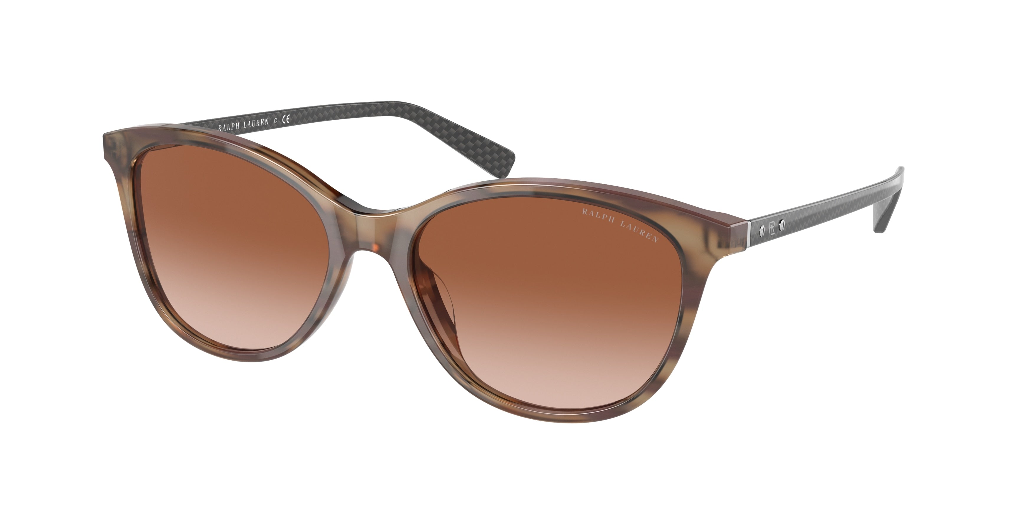 Ralph Lauren RL8198U Cat Eye Sunglasses  602013-Shiny Havana Homy 55-145-17 - Color Map Tortoise