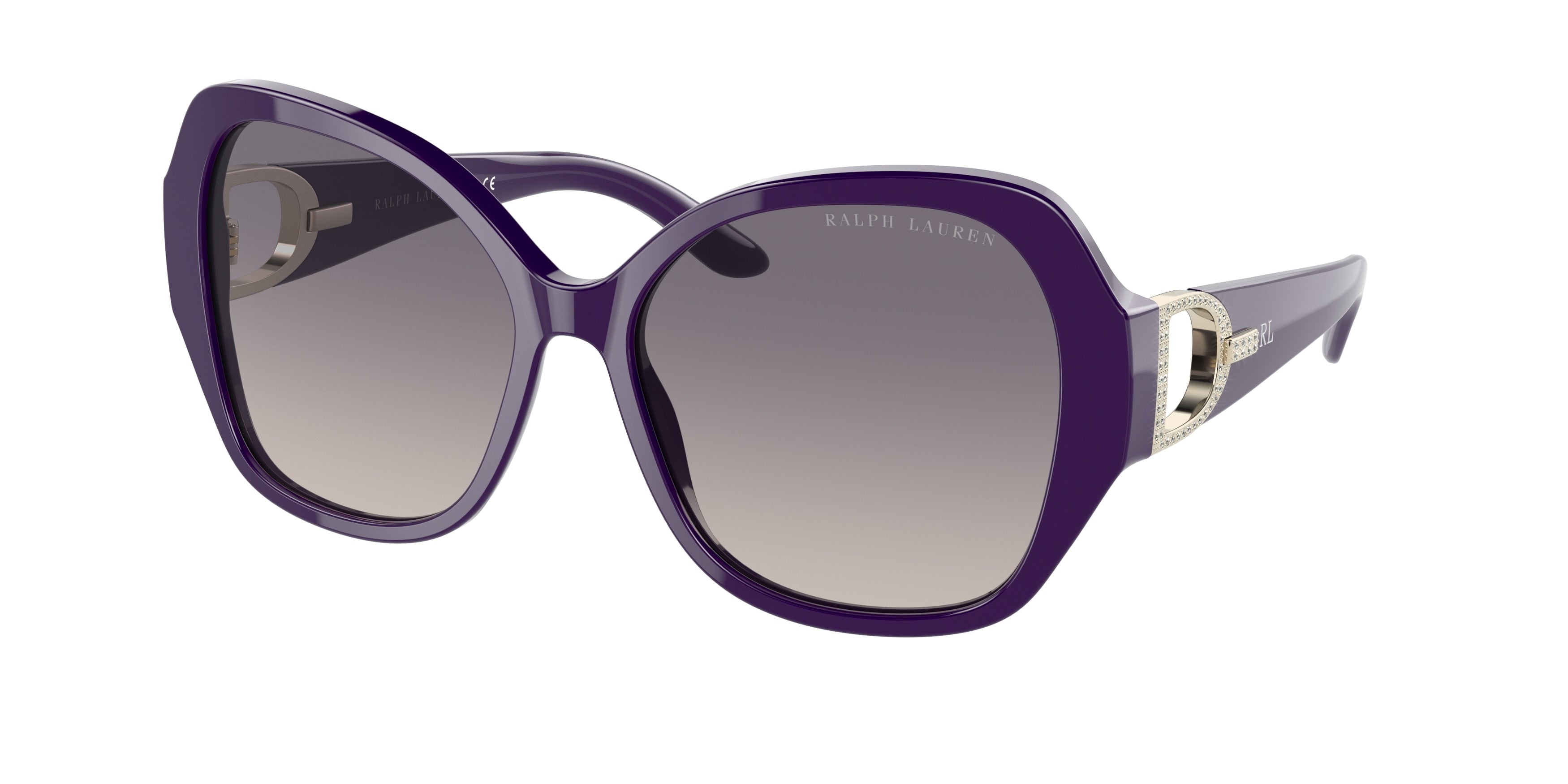 Ralph Lauren RL8202B Butterfly Sunglasses  5412V6-Shiny Purple 57-140-16 - Color Map Violet