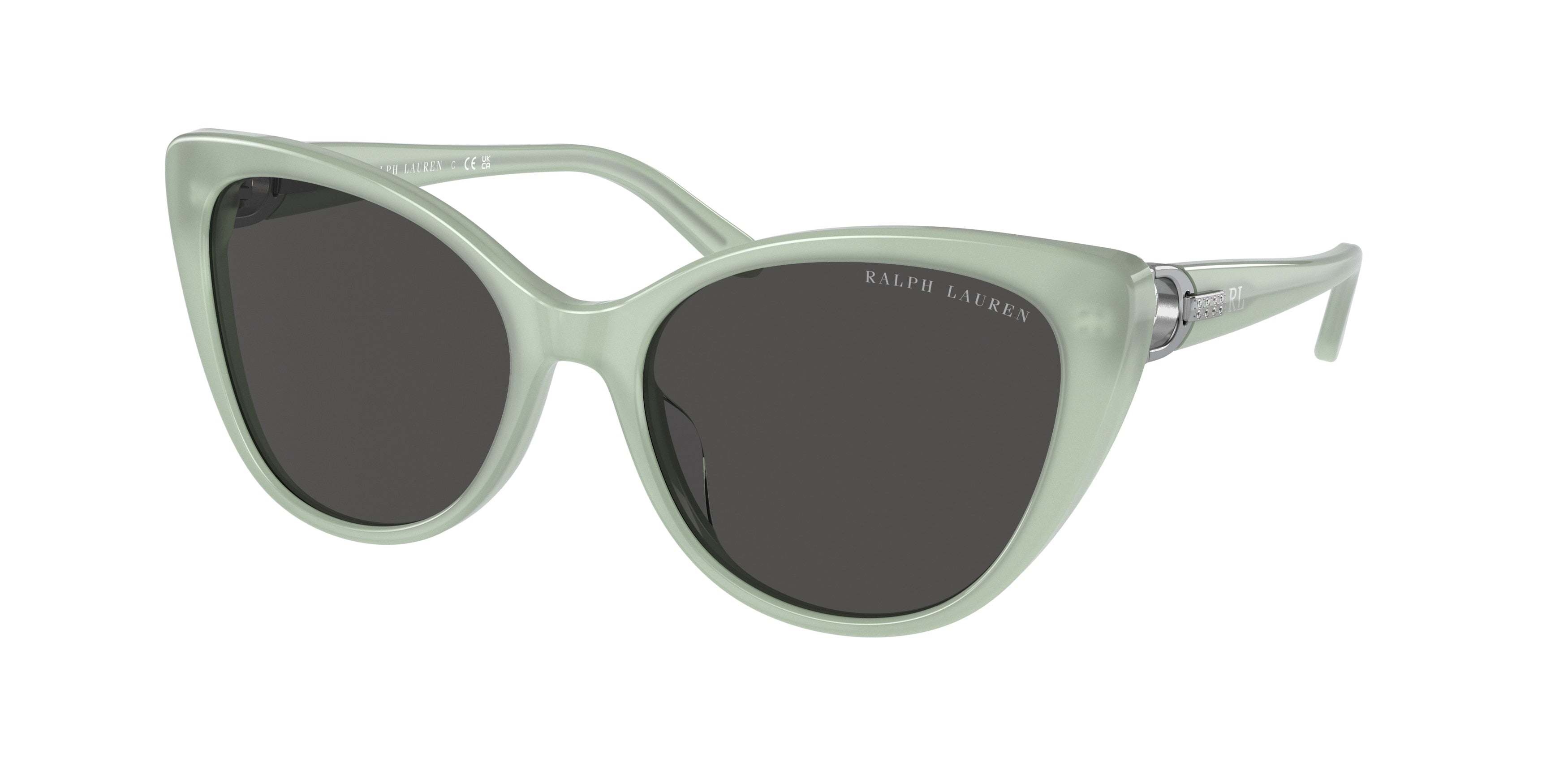 Ralph Lauren RL8215BU Cat Eye Sunglasses  608287-Opal Mint 56-140-18 - Color Map Green