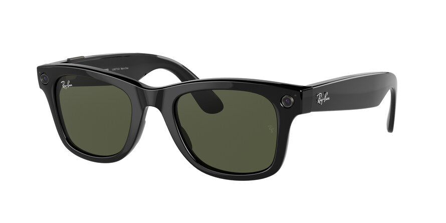 Ray-Ban Stories WAYFARER RW4002 Square Sunglasses  601/71-BLACK 50-22-150 - Color Map black