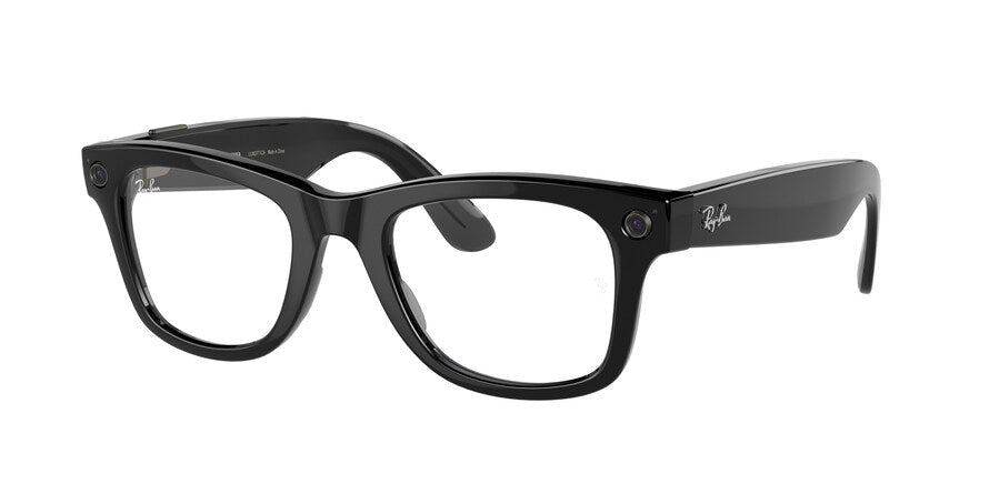 Ray-Ban Stories WAYFARER RW4002 Square Sunglasses  601/M4-BLACK 50-22-150 - Color Map black