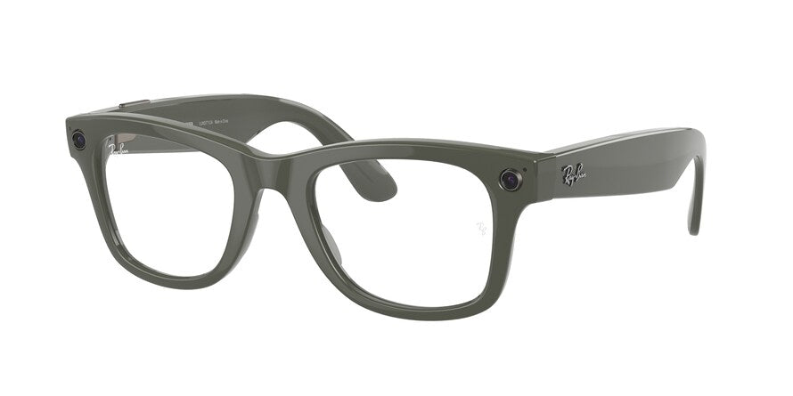 Ray-Ban Stories WAYFARER RW4002 Square Sunglasses  6563M3-OLIVE 50-22-150 - Color Map green