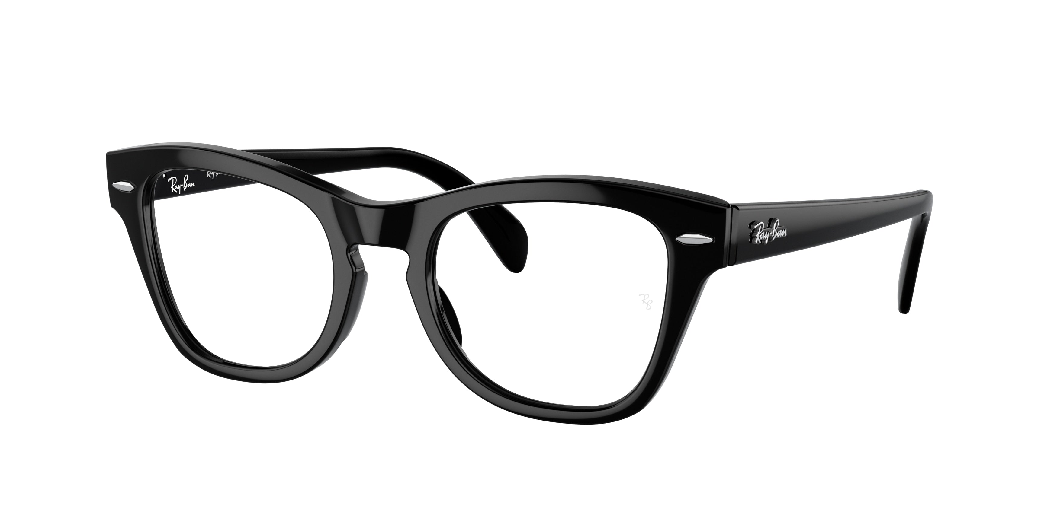 Ray-Ban Optical RX0707V Square Eyeglasses  2000-Black 50-145-21 - Color Map Black