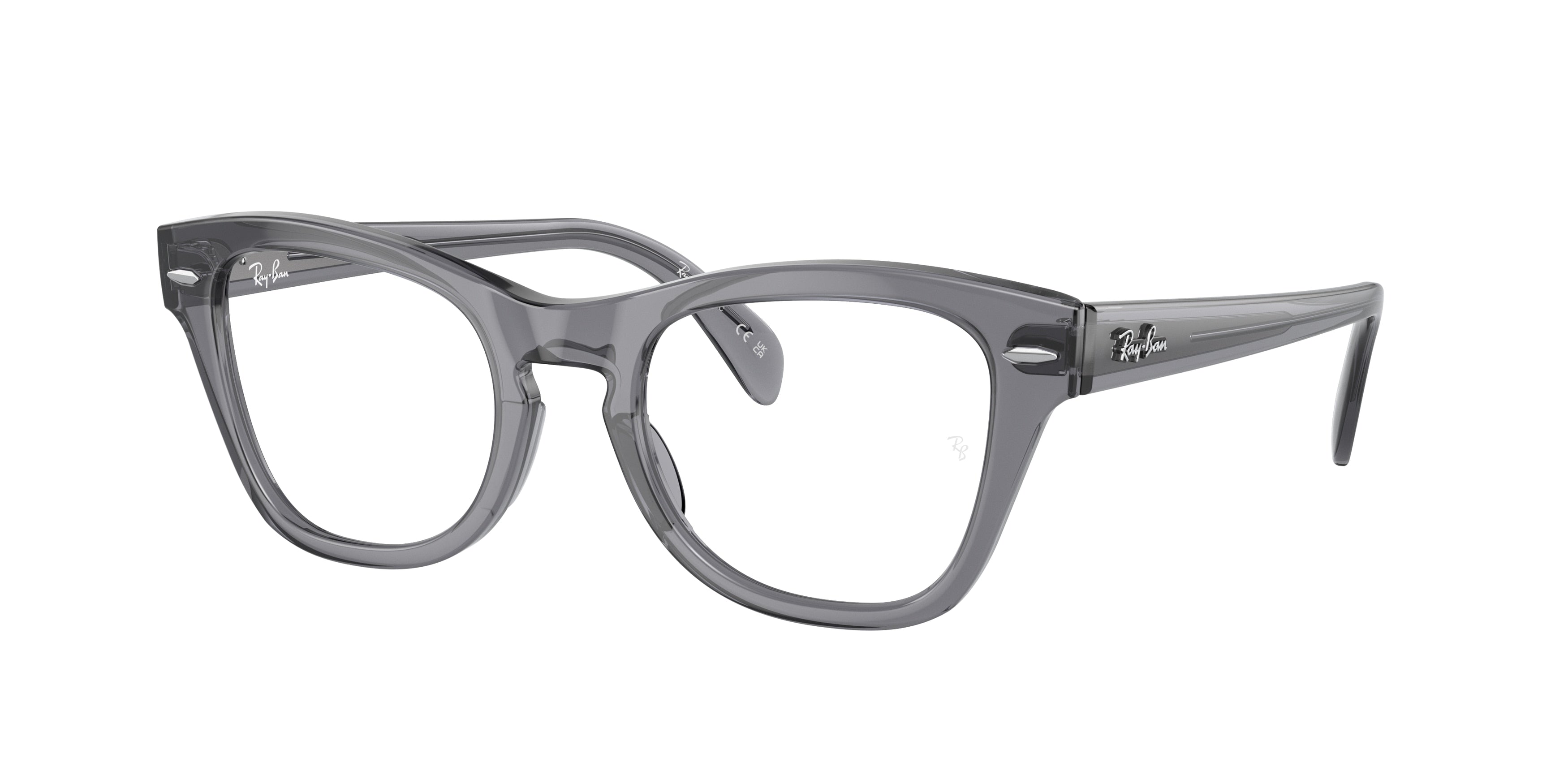 Ray-Ban Optical RX0707V Square Eyeglasses  8199-Transparent Grey 50-145-21 - Color Map Grey