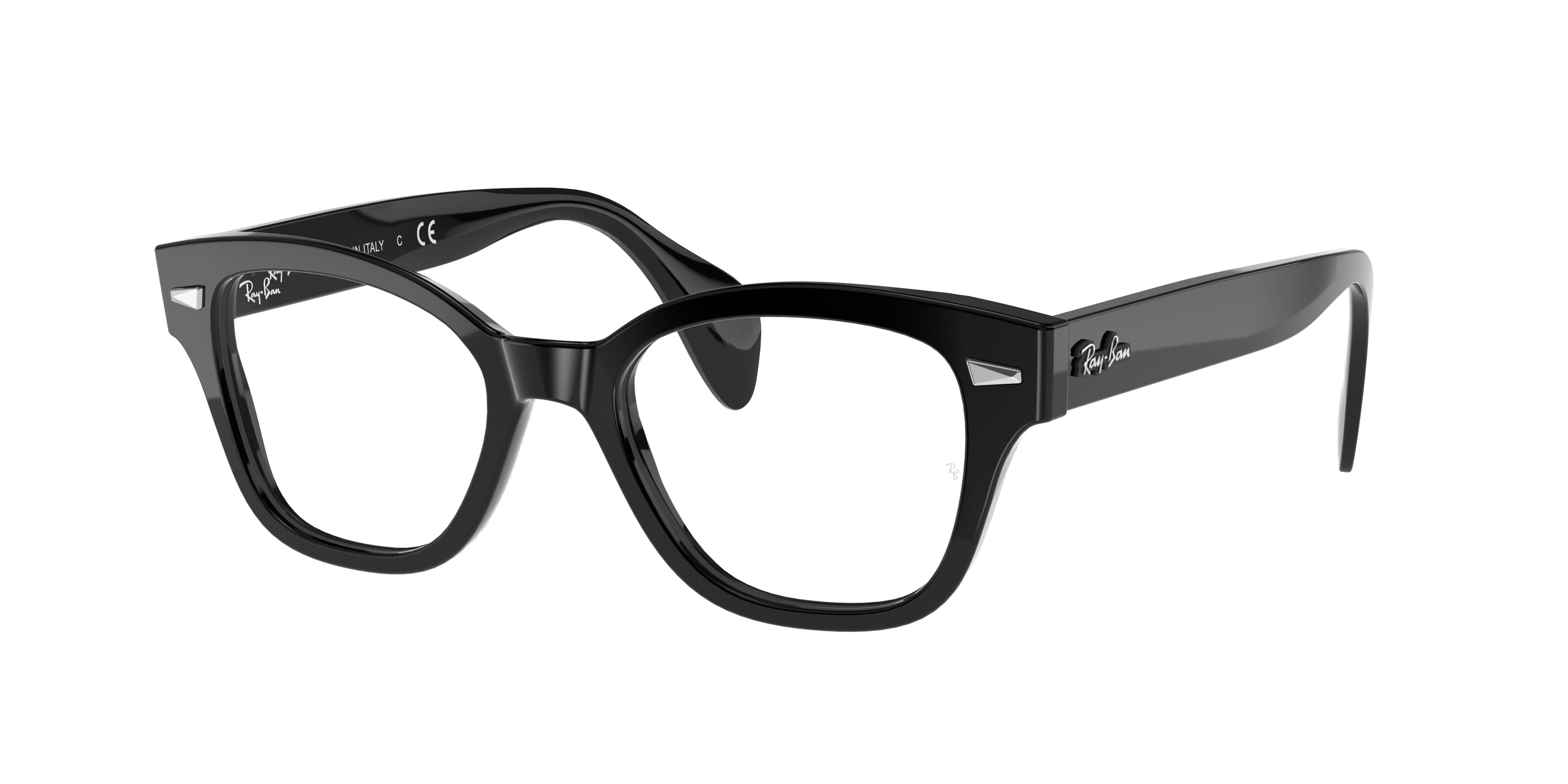 Ray-Ban Optical RX0880 Square Eyeglasses  2000-Black 52-145-19 - Color Map Black