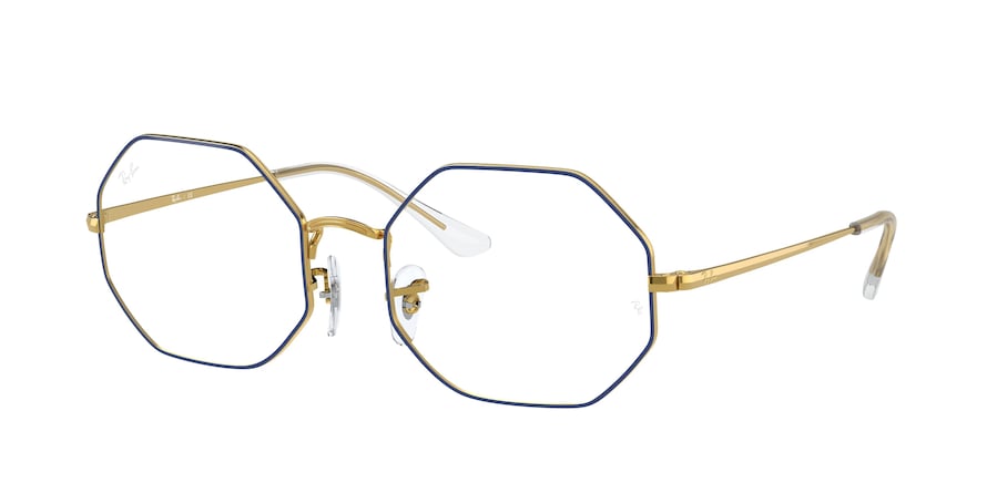 Ray-Ban Optical RX1972V Rectangle Eyeglasses  3105-BLUE ON LEGEND GOLD 54-19-145 - Color Map gold