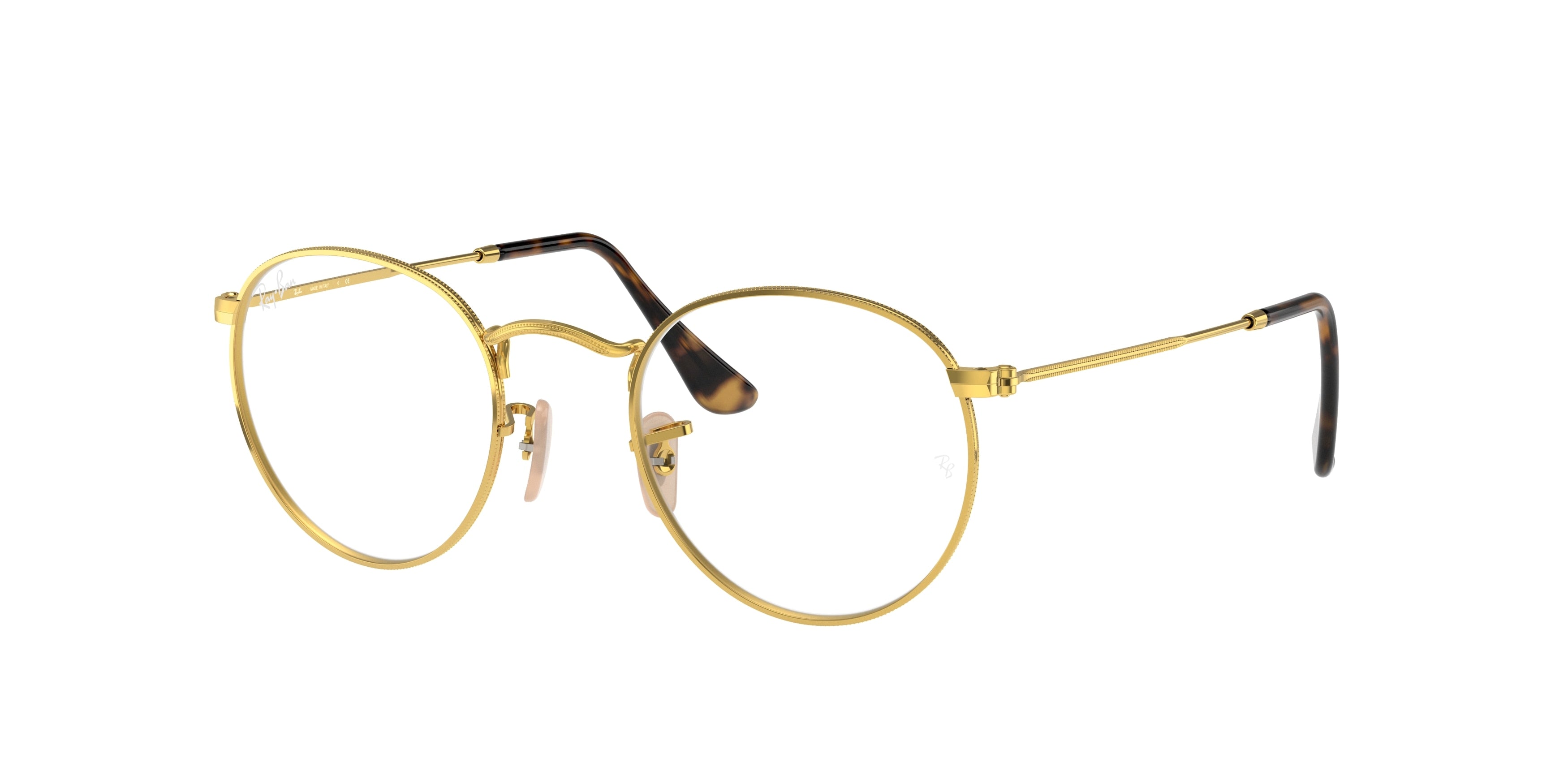 Ray-Ban Optical ROUND METAL RX3447V Round Eyeglasses  2500-Gold 53-145-21 - Color Map Gold