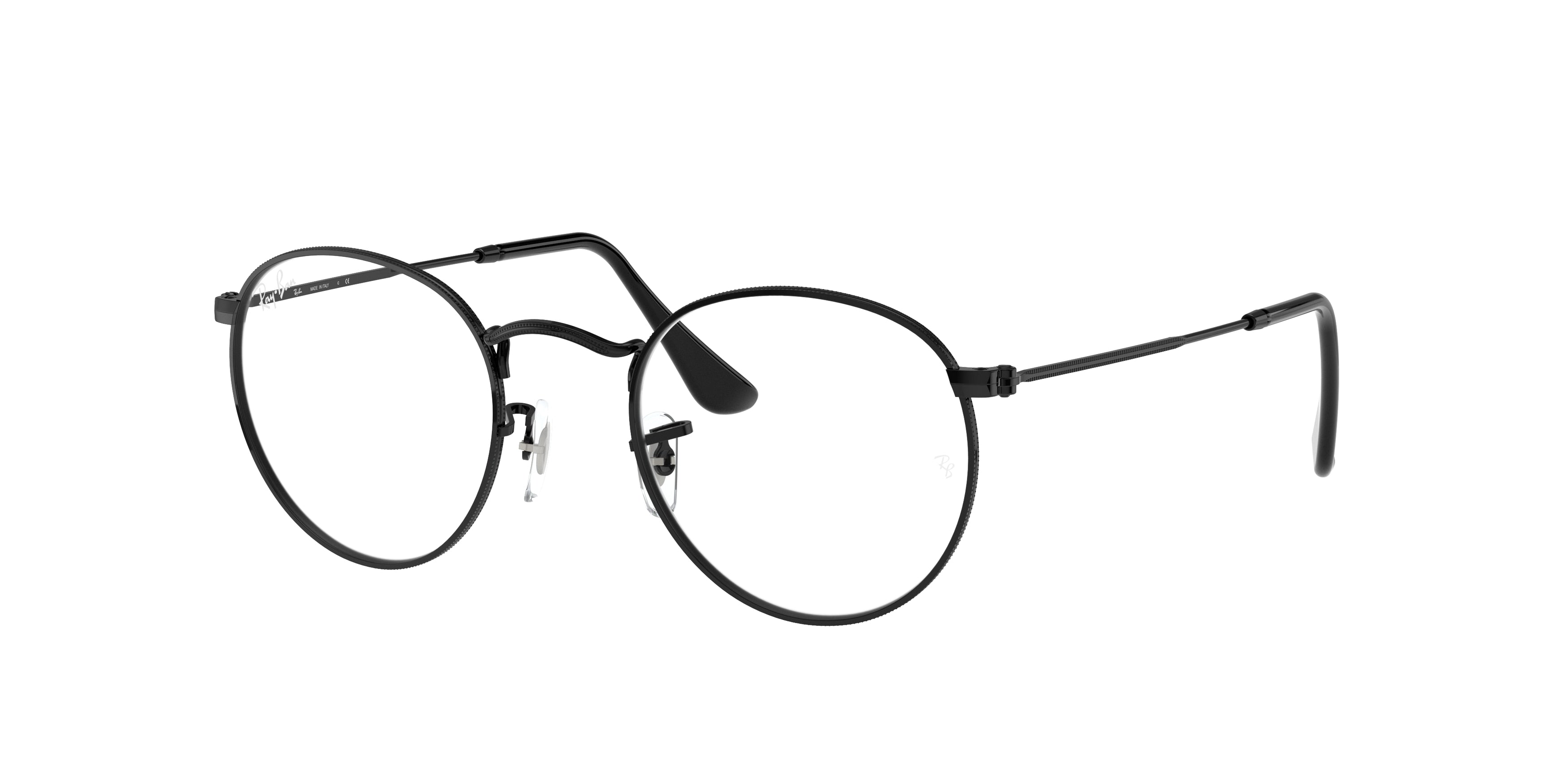 Ray-Ban Optical ROUND METAL RX3447V Round Eyeglasses  2503-Black 50-145-21 - Color Map Black