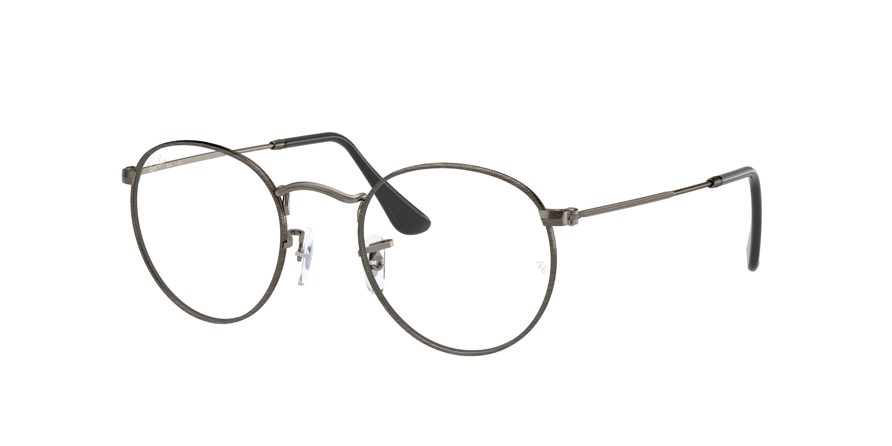 Ray-Ban Optical ROUND METAL RX3447V Round Eyeglasses  3118-Gunmetal 50-145-21 - Color Map Grey