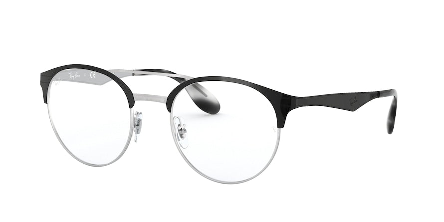 Ray-Ban Optical RX3545V Phantos Eyeglasses  2861-TOP BLACK ON SILVER 51-20-145 - Color Map black