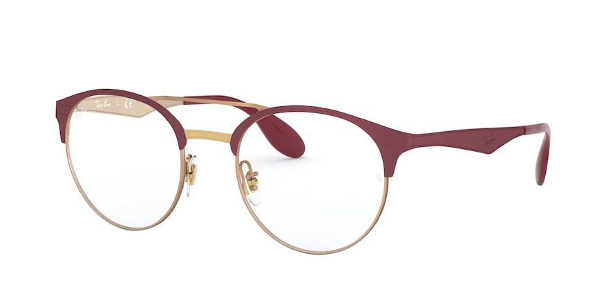 Ray-Ban Optical RX3545V Phantos Eyeglasses  3007-PINK GOLD ON TOP MATTE BORDEAU 51-20-145 - Color Map grey