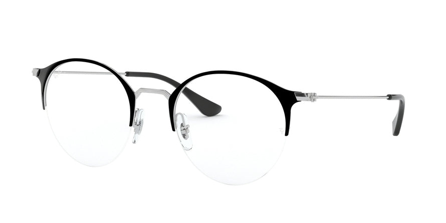 Ray-Ban Optical RX3578V Phantos Eyeglasses  2861-TOP BLACK ON SILVER 50-22-145 - Color Map black