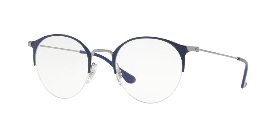 Ray-Ban Optical RX3578V Phantos Eyeglasses  2906-GUNMETAL/SHINY BLUE 50-22-145 - Color Map blue