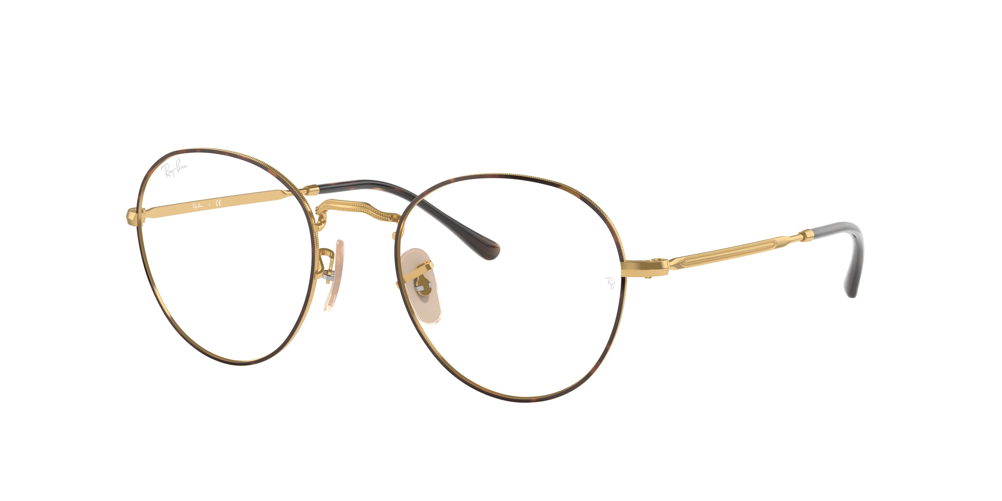 Ray-Ban Optical DAVID RX3582V Phantos Eyeglasses  2945-Havana On Gold 51-140-20 - Color Map Tortoise