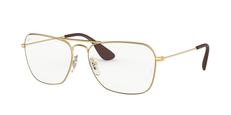 Ray-Ban Optical RX3610V Square Eyeglasses  2500-GOLD 58-15-140 - Color Map gold